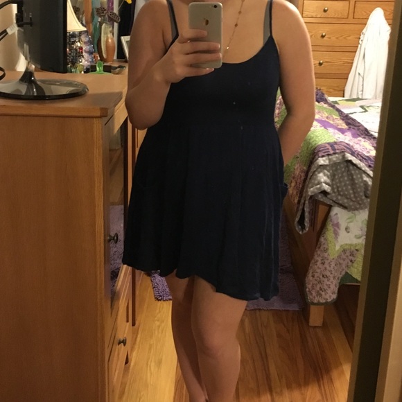 Breezy and soft cotton navy sundress.