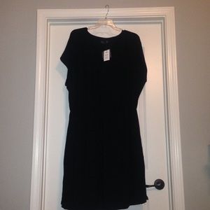 Black jersey v neck dress