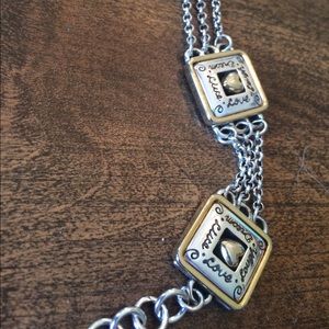 Brighton two-tone live laugh love dream bracelet