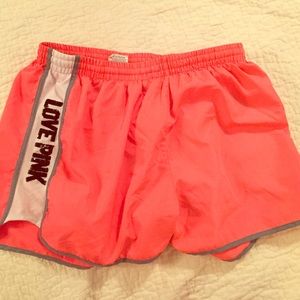 VS PINK shorts coral color