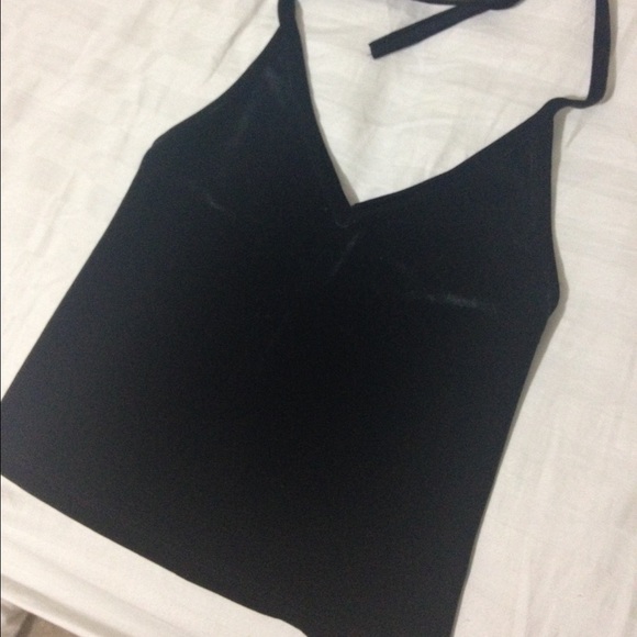 rare brandy velvet v neck halter