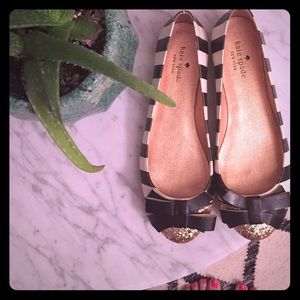 Kate Spade New York glitter-toe flats