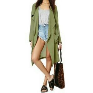 green chiffon jacket
