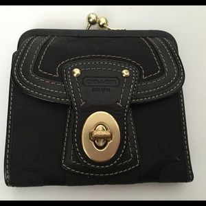 Authentic black signature coach wallet