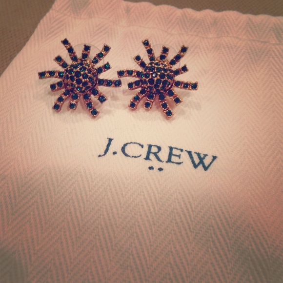 Jcrew Green Firework Earrings