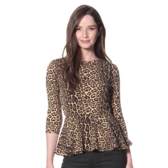 Dolce Vita Leopard Peplum Top size XS