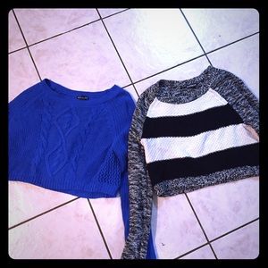 Express cropped sweater bundle