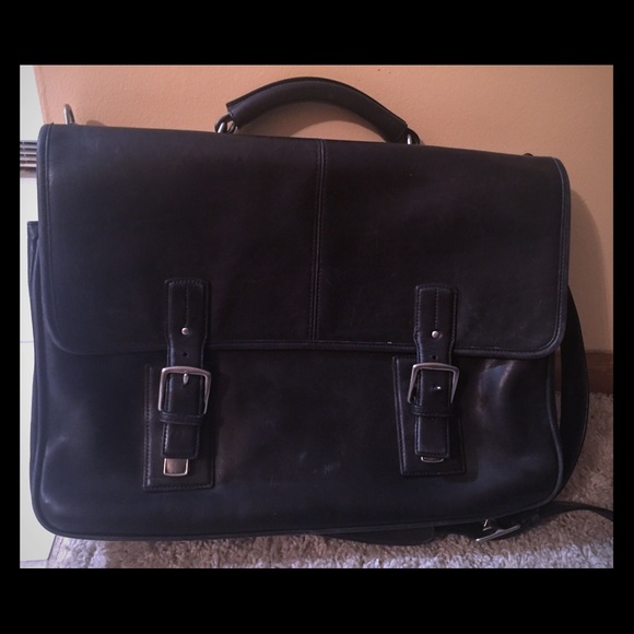 Coach large laptop briefcase - Black Leather