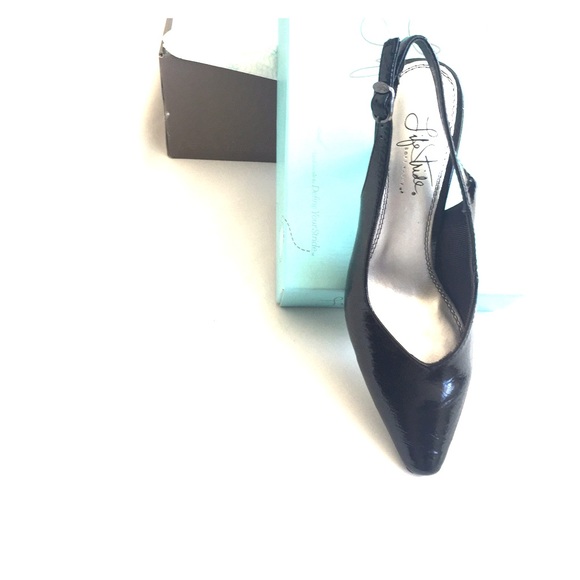 Work Apparel 2" Black Slingback Size 6W
