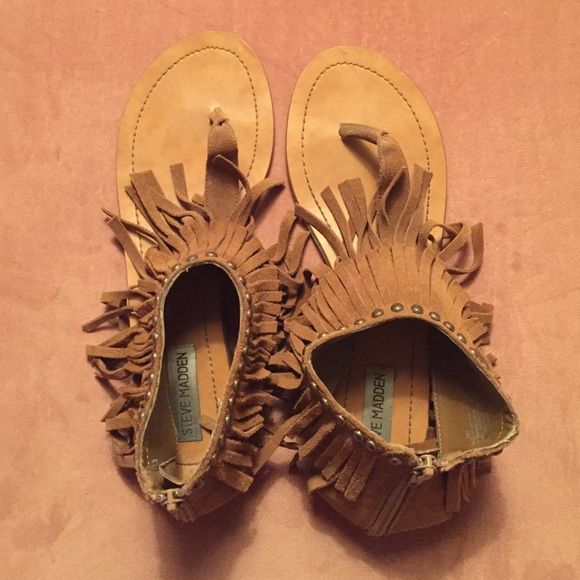 Steve Madden Fringe Gladiator Sandals