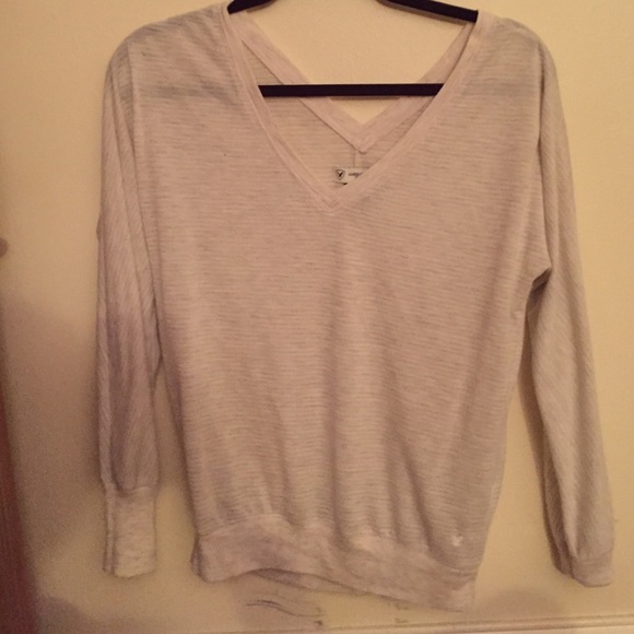 Long sleeve low cut shirt