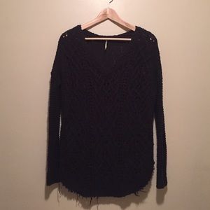 Free people crochet sweater