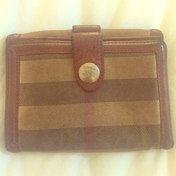 Burberry Fabric/Canvas Wallet w/ change pocket