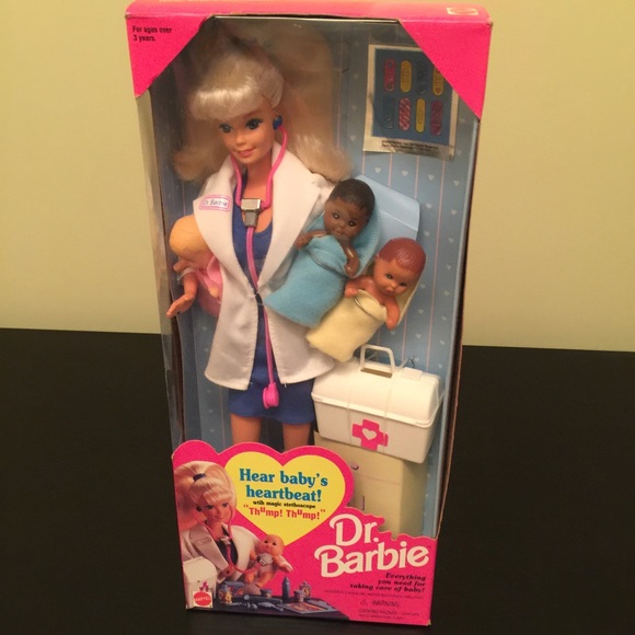 Dr Barbie with three babies, NIB