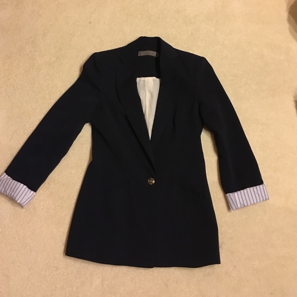 Zara Navy long blazer