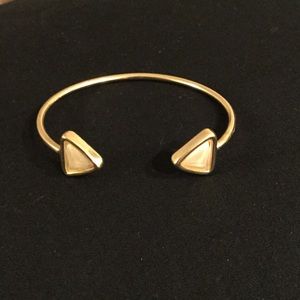 Gold tone bangle/cuff bracelet