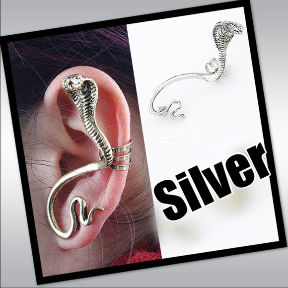 Silver snake cuff