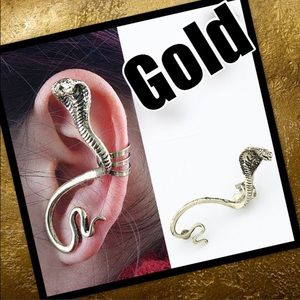 Gold snake cuff