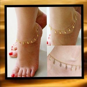 Golden ankle bracelet