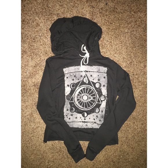gray all seeing eye hoodie! worn once💗