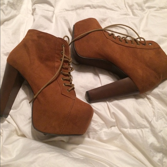 Chestnut brown platforms