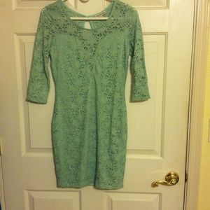 Charlotte Russe Green Lace Dress Size Large