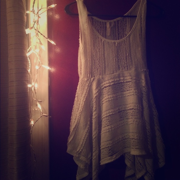 White lace top. Could be used as a bikini cover up