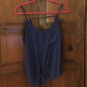 Royal blue tie tank top