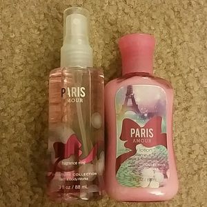 Paris Amour travel size fragrance mist&body lotion