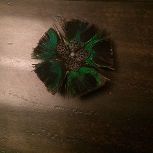 Peacock feather ring.