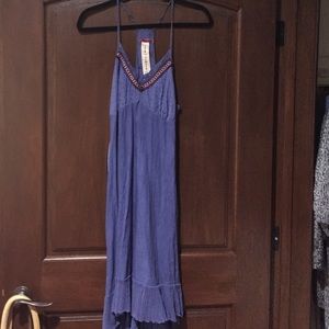 Free People Midi Boho Crochet Trapeze Slip Dress