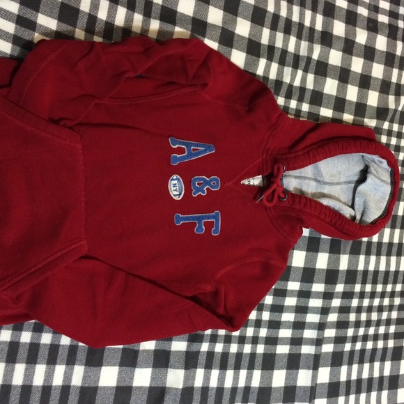 a&f logo pullover hoodie