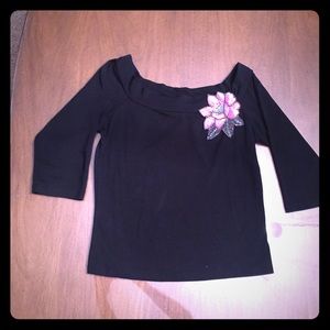 Dressy tight fitting top with beaded embellishment