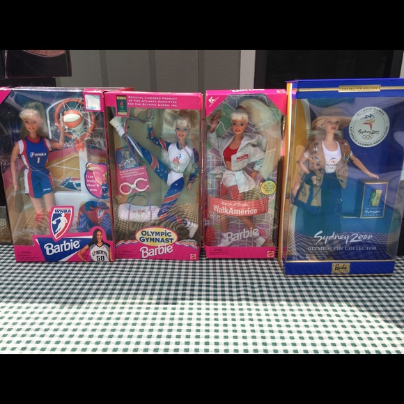 4 MC NRFB Athlete Barbies