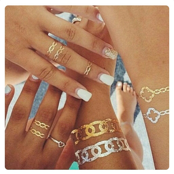 New temporary metallic tattoos
