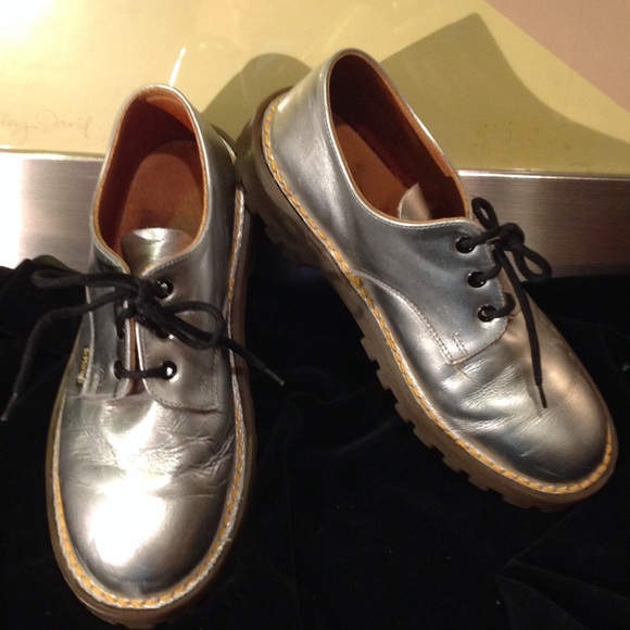 Dr. Martens Shoes - Dr. Martens Silver Metallic Original Oxford Shoe