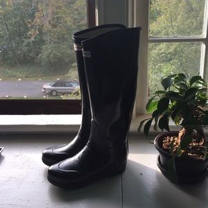 Hunter 'Regent' riding boots in black, sz 5