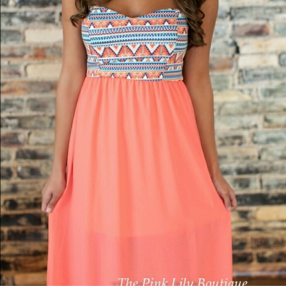 NWOT Coral orange dress