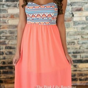 NWOT Coral orange dress