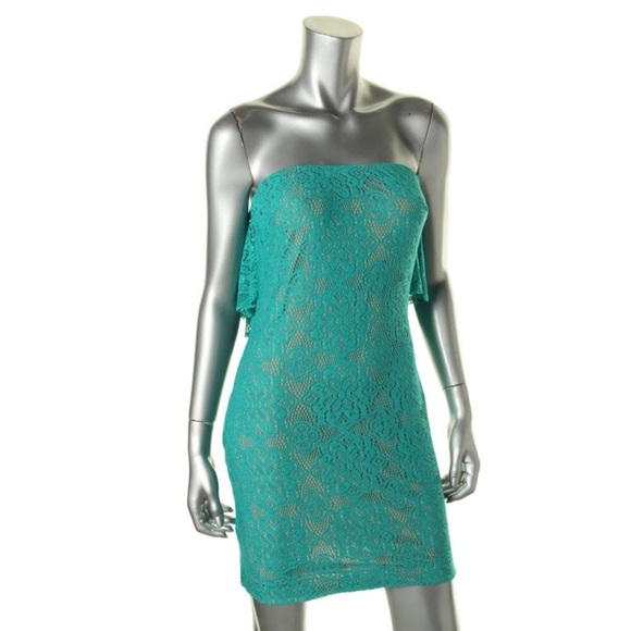 Lisa Green Crochet Lace Casual Dress S