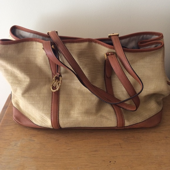 Authentic Michael Kors beige bag
