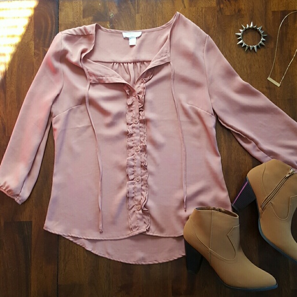 Dusty Rose Polyester Top
