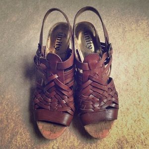 Cute Strappy Cork Heels!