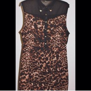 Hi-lo cheetah print dress