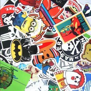 50 Stickers for Laptop, Fridge, Skateboard, etc.