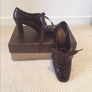 Shoes. Very Lightly worn. Brown Patent Leather.