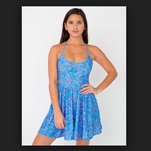 American Apparel Nylon Tricot Rhymer Skater Dress