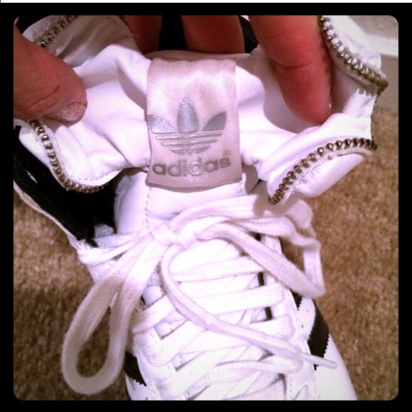 Adidas white hightops size 7.5