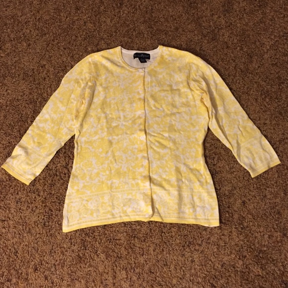 Yellow & White Cardigan
