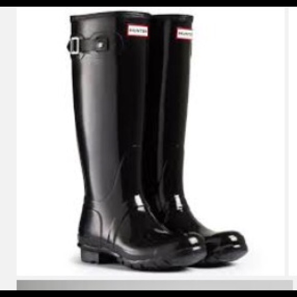 Black Glossy Hunter Boots